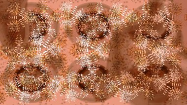 Kahverengi, nötr ve bej renklerde suluboya kar taneleri. Kışın sembolü. Raster illüstrasyon kar taneleri. Güzel dekorasyon.