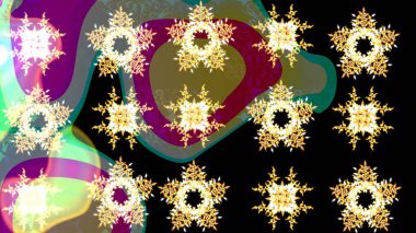 Raster Noel renkli arka plan ile düşen kar tanesi. Kar taneleri Raster resim. Dekorasyon kış kar simgeler.