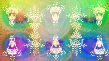 Küçük çiçekteki sevimli çiçek deseni. Güzel karalamalı çiçek desenli çizim. Güzel kumaş deseni. Raster illüstrasyonu.