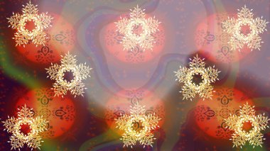 Kar tanesi arka plan. Raster Noel renkli arka plan ile düşen kar tanesi. Raster illüstrasyon.