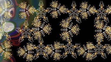 Çiçek desenli çizim. Raster illüstrasyonu. Asya tekstil tarzında. Güzel kumaş deseni. Renkli Bahar Teması eskiz kalıbı. Düz Çiçek Elementleri Tasarımı.