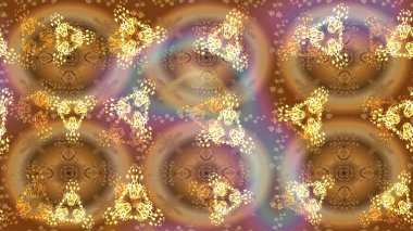 Renkli arka planda izole tatlı kar taneleri. Raster illüstrasyonu. Kahverengi, bej ve nötr renklerde kar taneleri. Kar tanesi raster deseni.