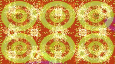 Raster düz çiçek çizim deseni. Hediye ambalaj kağıdı, tebrik kartları, posterler ve pankart tasarımı. Sarı renkte çiçekler.