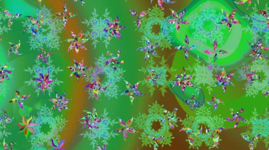 Çiçekli el çizimi çizimi deseni. Modern gelişim yeşil raster arka plan duvar kâğıdı illüstrasyon klasik çizgili iz sürme desenli çiçekler, çiçekli süsler.