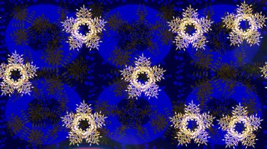 Raster sevimli kar taneleri renkli arka plan üzerinde. Raster resim. Raster kar taneleri desen.