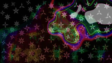 Renkler. Noel ve yeni yıl moda baskıları için tatil tasarımı. Raster illüstrasyonu. Kar tanelerinin soyut arkaplanlı Noel şablonu. Siyah, kahverengi ve gri kar taneleri.