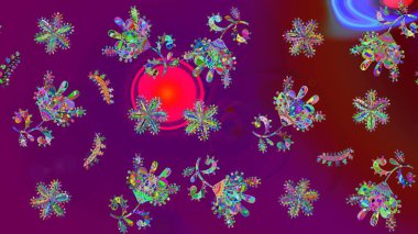 Raster illüstrasyonu. Aralık ayı kış karı mevsimi. Karalama çizim çizgilerindeki Kar Taneleri simgesi.