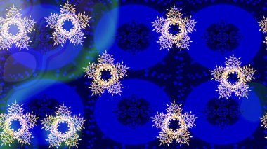 Basit bir kar tanesi. Mavi renkte şirin kar tanesi. Soyut duvar kâğıdı, ambalaj dekorasyonu. Kışın sembolü, mutlu noeller, mutlu yeni yıl kutlaması Raster illüstrasyonu..