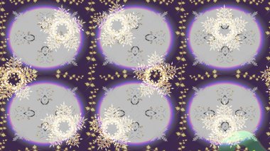 Raster illüstrasyonundaki çiçek desenli çizim. Tarafsız renklerde çiçekler.