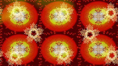 Kar taneleri tasarımı. Son moda kar taneleri ve elementler onun kartlarını gösteriyor. Retro tarzı, kış elementleri. Modern soyut tasarım posteri, kapak, kırmızı, turuncu ve kahverengi renkli kart tasarımı.