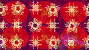 Raster tasarımı. Sembol kışı, donmuş, Noel, yeni yıl tatili. Kar Tanesi Mozaik ikonu. Silüet kar tanecikli tabela mor, kırmızı ve turuncu renkleri izole ediyor. Düz dizayn. Grafiksel element dekorasyonu.