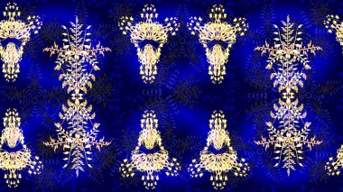 Mavi renkli mavi kar taneleri olan bir Noel kartı. Kar taneleri arka planda. Kış kartı Mutlu Noeller, yeni yıl ve mutlu bayramlar..