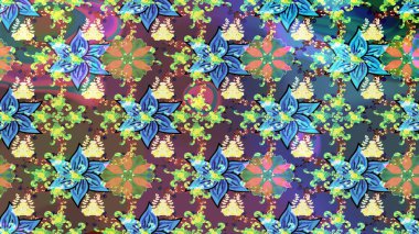 Kar tanelerinin soyut arkaplanlı Noel arkaplanı. Mavi ve kahverengi kar taneleri. Noel için tatil tasarımı, yeni yıl moda baskıları. Güzel tasarım. Raster illüstrasyonu.