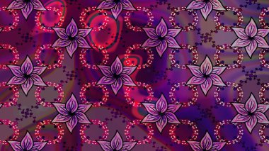 Raster güzel bir çiçek deseni çizmiş. Bahar mevsimi. Tatil havası. Nazik romantik baskı. Mor renkte çiçekler.