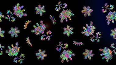 Çiçek deseni. Raster güzel kumaş deseni çiziyor. Renkli Bahar Teması eskiz kalıbı. Düz Çiçek Elementleri Tasarımı.