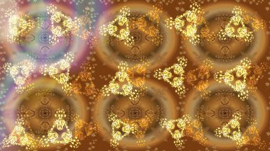 Kar tanelerinin soyut arkaplanlı Noel arkaplanı. Bej ve kahverengi kar taneleri. Noel için tatil tasarımı, yeni yıl moda baskıları. Güzel tasarım. Raster illüstrasyonu.