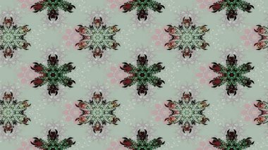 Gri ve siyah renkli çiçekler. Raster düz çiçek çizim deseni. Tasarım hediye paketi, tebrik kartları, posterler ve afiş tasarımı.