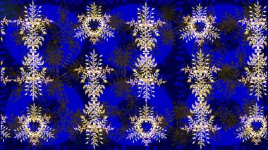 Raster illüstrasyonu. Kar taneleri deseni. Kar taneleri arka planda. Kar tanesi süsleme deseni. Arkaplanda soyut kar taneleri izole edilmiş düz tasarım.