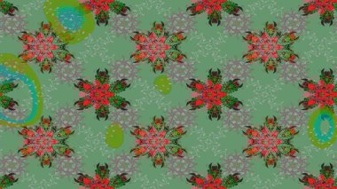 Çiçekli bahar çiçekleri. Küçük çiçekte güzel bir desen. Küçük renkli çiçekler. Moda baskıları için zarif bir şablon. Motley illüstrasyonu. Çizim.