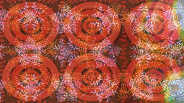 Soyut mandala veya kaprisli kar tanesi içini kaplamak sanat çizmek. Renkli arka plan üzerinde izole sevimli kar taneleri. Raster illüstrasyon.
