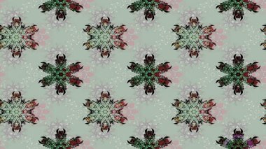 Raster illüstrasyonu. Noel stili. Gri ve siyah renkte kar taneleri.