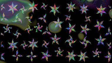 Çiçekli siyah eskiz deseni. Raster çiçek izi. Klasik taslak çizimi.