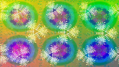 Kar Tanesi Simgesi. Kar Tanesi Raster illüstrasyonu. Yeşil ve mavi renklerde izole edilmiş. Kış kar taneleri.