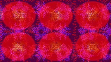 Suluboya çiçekli çiçek deseni. Kırmızı ve mor renkte güzel bir tekstil. Raster illüstrasyonu.