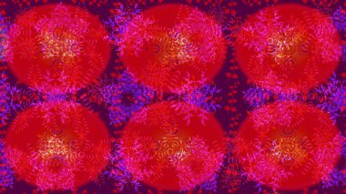 Suluboya çiçekli çiçek deseni. Kırmızı ve mor renkte güzel bir tekstil. Raster illüstrasyonu.