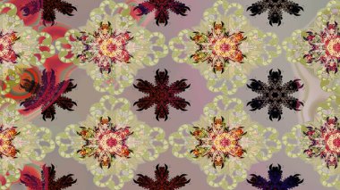 Kar tanesi süsleme deseni. Kar taneleri arka planda. Renkli arka planda izole edilmiş kar tanelerinin düz tasarımı. Kar taneleri deseni. Raster illüstrasyonu.