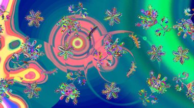 Mavi renkli çiçek desenli çizim. Suluboya tarzında mavi renkte çiçekler.