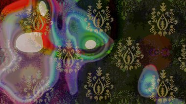 Gri ve kahverengi renkli kristal kar tanesi. Raster illüstrasyonu.