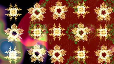 Desen snowflakes.raster Noel soyut renkli arka plan ile düşen kar tanesi. Raster illüstrasyon.