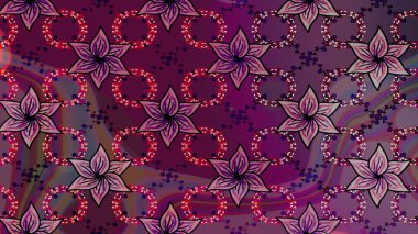 Lace Snowflakes 'in etnik kökü. Raster illüstrasyonu. Stilize Çiçekler. Mandalas 'ın dekoratif dokusu. Kumaş veya Duvar Kağıdı Tasarımı. Tekstil için Lacy Fashion Print. Halk Biçimi.