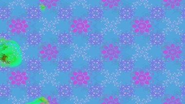 Miles Fleur, süslü püslü bir süs. Raster illüstrasyonu. Eskiz geçmişi. Eski usul. Tomurcukları papatya çiçekleri olan sevimli bir çiçek deseni. Kumaş, tekstil ve duvar kağıdı baskısı için..