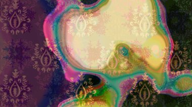 Yuvarlak raster kar tanesi. Renkli arka planda izole tatlı kar taneleri. Soyut kış kahverengisi ve bej süsü. Güzel kar tanesi. Raster illüstrasyonu.