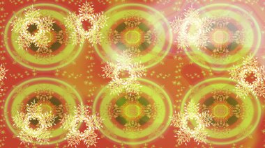 Güzel soyut kar taneleri raster tasarımı. Düz kar karalama ikonları, kar taneleri turuncu ve sarı renkli siluetler noel afişi için, kartlar. Yeni yıl kar tanesi.