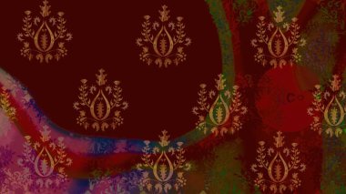 Snowflakes desen. Raster kar taneleri arka plan. Kar tanesi renkli desen. Renk arka plan üzerinde izole soyut kar taneleri ile düz tasarım. Raster illüstrasyon.