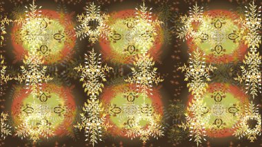 Kar taneleri deseni. Kar tanesi süsleme deseni. Raster illüstrasyonu. Kar taneleri arka planda. Arkaplanda soyut kar taneleri izole edilmiş düz tasarım.