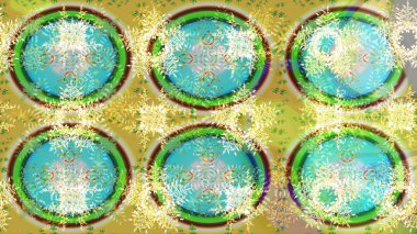 Raster illüstrasyonundaki çiçek desenli çizim. Yeşil renkli çiçekler. Renkli Bahar Teması eskiz kalıbı. Düz Çiçek Elementleri Tasarımı.