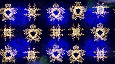 Kar tanesi arka plan. Raster Noel renkli arka plan ile düşen kar tanesi. Raster illüstrasyon.