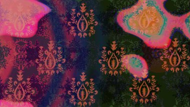 Raster resim. Kar taneleri arka plan. Snowflakes desen. Düz renkli arka plan üzerinde izole kar taneleri tasarımı. Kar tanesi dekoratif desen.