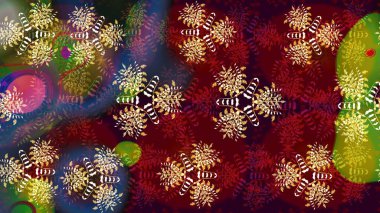 Retro tarzı, kış elementleri. Kar taneleri tasarımı. Son moda kar taneleri ve elementler onun kartlarını gösteriyor. Modern soyut tasarım posteri, kapak, kırmızı ve kahverengi renkli kart tasarımı.