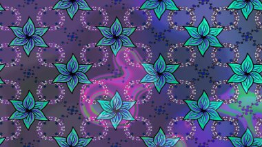 Kar Tanesi Simgesi. Kar Tanesi Raster illüstrasyonu. Mor ve mavi renklerde izole edilmiş. Kış kar taneleri.