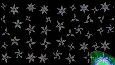 Soyut etnik raster çizim kalıbı. Kabile sanatı boho baskısı, klasik çiçek arkaplanı. Arkaplan dokusu, duvar kağıdı, siyah renkli çiçek teması.