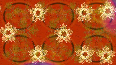 Küçük çiçekli basit bir çiçek çizimi. Turuncu renkte şirin çiçekler. Moda baskısı, albüm, ambalaj kağıdı ve duvar kağıdı için zarif dekoratif süslemeler. Raster illüstrasyonu.