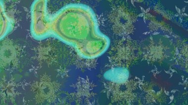 Meteoroloji buz koleksiyonu. Kış mavisi ve yeşil noel kar kristal elementi. Xmas Frost kar taneleri izole edilmiş siluet sembolü. Raster illüstrasyonu. Kar Tanesi raster arkaplanı.