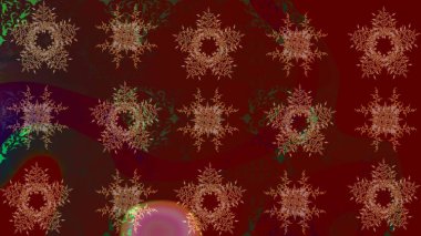 Kış. Renkli arka plan üzerinde izole suluboya kar taneleri. Kış sembolü. Raster illüstrasyon.