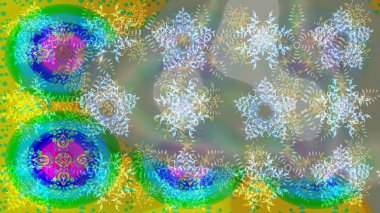 Çiçek arkaplan. Renkli çizim kalıbı. Çiçek duvar kâğıdı. Tarafsız, yeşil ve gri renklerde şirin tekstil tarzında. Raster illüstrasyonu.