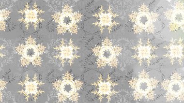 Kar tanelerinin soyut arkaplanlı Noel şablonu. Raster illüstrasyonu. Gri ve nötr renkler. Noel ve Yeni Yıl moda baskıları için tatil tasarımı.